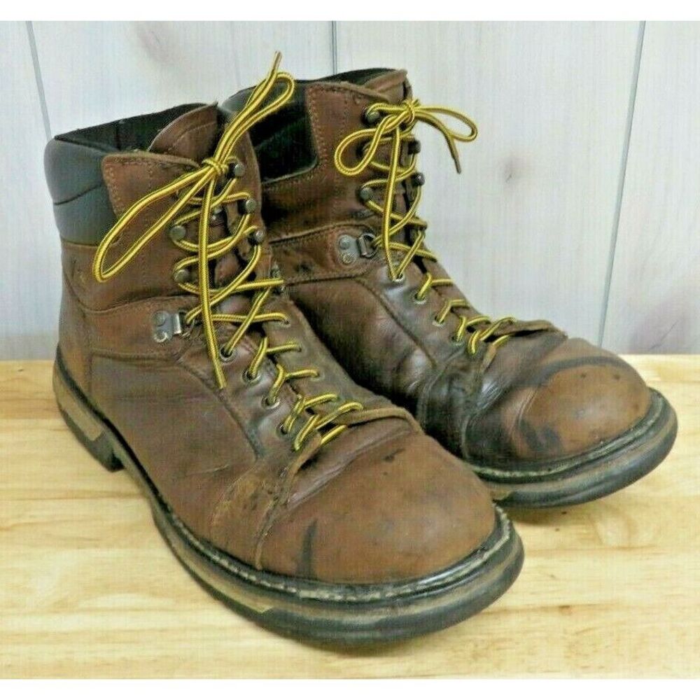 Mens Rocky Ironclad Waterproof Boots 5703‎ Size 14 W Brown Leather Workwear